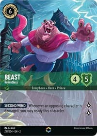 Beast - Relentless (Enchanted) - Rise of the Floodborn - Disney Lorcana card