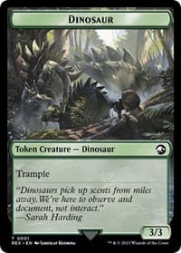 Dinosaur Token - Universes Beyond: Jurassic World Collection - Magic: The Gathering card