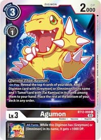 Agumon - BT12-059 (Official Tournament Pack Vol.11) - Across Time - Digimon Card Game card
