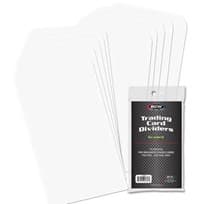Card Dividers Standard Graded - White (10-Pack) - BCW Card Dividers - Collectible Storage card