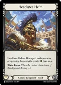 Headliner Helm - Heavy Hitters - Flesh and Blood TCG card