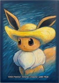 Pokémon Center × Van Gogh Museum: Eevee Inspired by Self-Portrait with Straw Hat Card Sleeves - Pokemon International Card Sleeves - Card Sleeves card