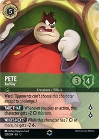 Pete - Bad Guy (Enchanted) - Rise of the Floodborn - Disney Lorcana card