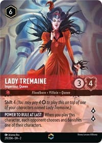 Lady Tremaine - Imperious Queen (Enchanted) - Rise of the Floodborn - Disney Lorcana card