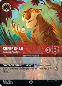 Shere Khan - Menacing Predator (Enchanted) - Rise of the Floodborn - Disney Lorcana card