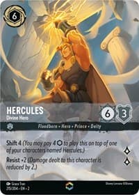 Hercules - Divine Hero (Enchanted) - Rise of the Floodborn - Disney Lorcana card