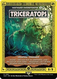 Triceratops - Wayward Swordtooth - Secret Lair Drop Series - Magic: The Gathering card