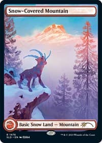 Snow-Covered Mountain (1476) - Secret Lair Drop Series - Magic: The Gathering card