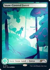 Snow-Covered Forest (1477) (Rainbow Foil) - Secret Lair Drop Series - Magic: The Gathering card
