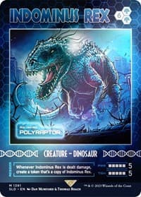 Indominus Rex - Polyraptor (Rainbow Foil) - Secret Lair Drop Series - Magic: The Gathering card