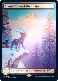 Snow-Covered Mountain (1476) (Rainbow Foil) - Secret Lair Drop Series - Magic: The Gathering card