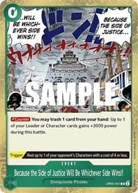 Because the Side of Justice Will Be Whichever Side Wins!! - Awakening of the New Era - One Piece Card Game card