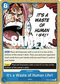 It's a Waste of Human Life!! - Awakening of the New Era - One Piece Card Game card
