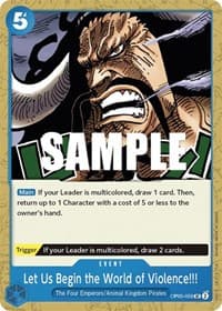 Let Us Begin the World of Violence!! - Awakening of the New Era - One Piece Card Game card