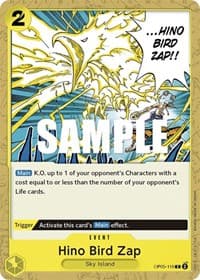 Hino Bird Zap - Awakening of the New Era - One Piece Card Game card