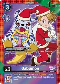 Gabumon (Winter Holiday 2023) - Starter Deck 16: Wolf of Friendship - Digimon Card Game card