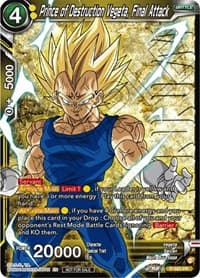 Prince of Destruction Vegeta, Final Attack (Zenkai Series Tournament Pack Vol.6) (Winner) - Tournament Promotion Cards - Dragon Ball Super: Masters card