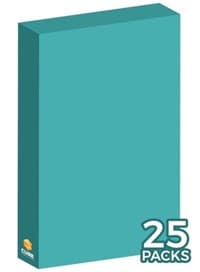 Cubeamajigs Reusable Gaming Packs - Cyan (25-Pack) - Hitpoint Press Thingamajigs - Collectible Storage card