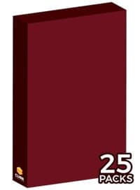 Cubeamajigs Reusable Gaming Packs - Maroon (25-Pack) - Hitpoint Press Thingamajigs - Collectible Storage card