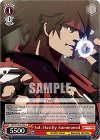 Sol: Hastily Summoned - Guilty Gear -Strive- - Weiss Schwarz card