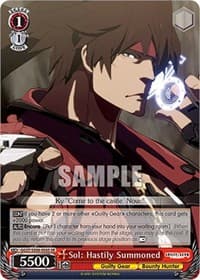 Sol: Hastily Summoned (SR) - Guilty Gear -Strive- - Weiss Schwarz card
