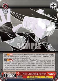 I-No: Crushing Power - Guilty Gear -Strive- - Weiss Schwarz card