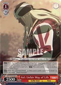 Axl: Unfair Way of Life - Guilty Gear -Strive- - Weiss Schwarz card