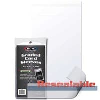 Resealable Graded Card Sleeves (100ct.) - BCW Card Sleeves - Card Sleeves card