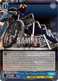 Faust: Bone-Crushing Excitement - Guilty Gear -Strive- - Weiss Schwarz card