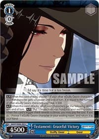 Testament: Graceful Victory - Guilty Gear -Strive- - Weiss Schwarz card