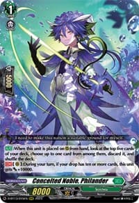 Conceited Noble, Philander - D-BT13: Flight of Chakrabarthi - Cardfight Vanguard card