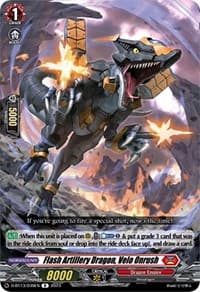 Flash Artillery Dragon, Velo Onrush - D-BT13: Flight of Chakrabarthi - Cardfight Vanguard card