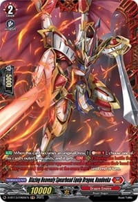 Blazing Heavenly Spearhead Equip Dragon, Nandeeka (FR) - D-BT13: Flight of Chakrabarthi - Cardfight Vanguard card