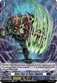 Gear Lion of Sync Signals - D-BT13: Flight of Chakrabarthi - Cardfight Vanguard card