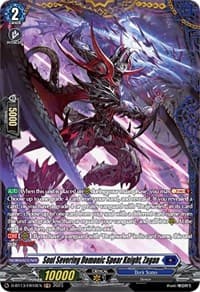 Soul Severing Demonic Spear Knight, Zagan (FR) - D-BT13: Flight of Chakrabarthi - Cardfight Vanguard card