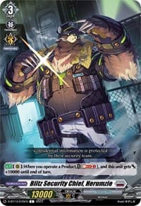 Blitz Security Chief, Herumzie - D-BT13: Flight of Chakrabarthi - Cardfight Vanguard card