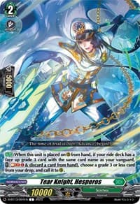 Tear Knight, Hesperos - D-BT13: Flight of Chakrabarthi - Cardfight Vanguard card