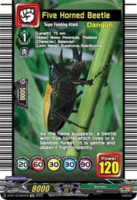 Five Horned Beetle - D-BT13: Flight of Chakrabarthi - Cardfight Vanguard card