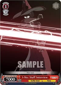 I-No: Staff Interview - Guilty Gear -Strive- - Weiss Schwarz card