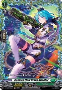 Colored Flow Brave Shooter (FR) - D-BT13: Flight of Chakrabarthi - Cardfight Vanguard card