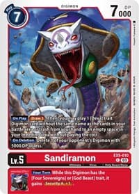 Sandiramon - Animal Colosseum - Digimon Card Game card