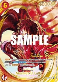 Monkey.D.Luffy (012) (Alternate Art) (Gold-Stamped Signature) - Awakening of the New Era - One Piece Card Game card