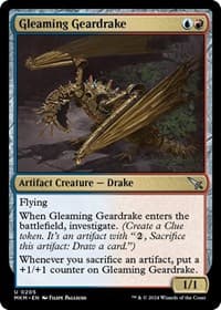 Gleaming Geardrake - Murders at Karlov Manor - Magic: The Gathering card