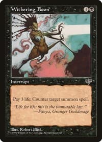 Withering Boon - Mirage - Magic: The Gathering card
