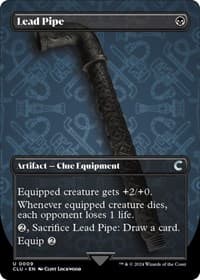 Lead Pipe (Borderless) - Ravnica: Clue Edition - Magic: The Gathering card