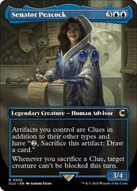 Senator Peacock (Borderless) - Ravnica: Clue Edition - Magic: The Gathering card