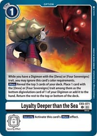 Loyalty Deeper than the Sea - Animal Colosseum - Digimon Card Game card