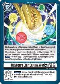 Holy Beasts Great Cardinal Positions - Animal Colosseum - Digimon Card Game card