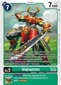 Vajramon - Animal Colosseum - Digimon Card Game card