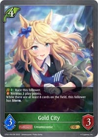 Gold City - P01EN (Foil) - CP01: Umamusume: Pretty Derby - Shadowverse: Evolve card